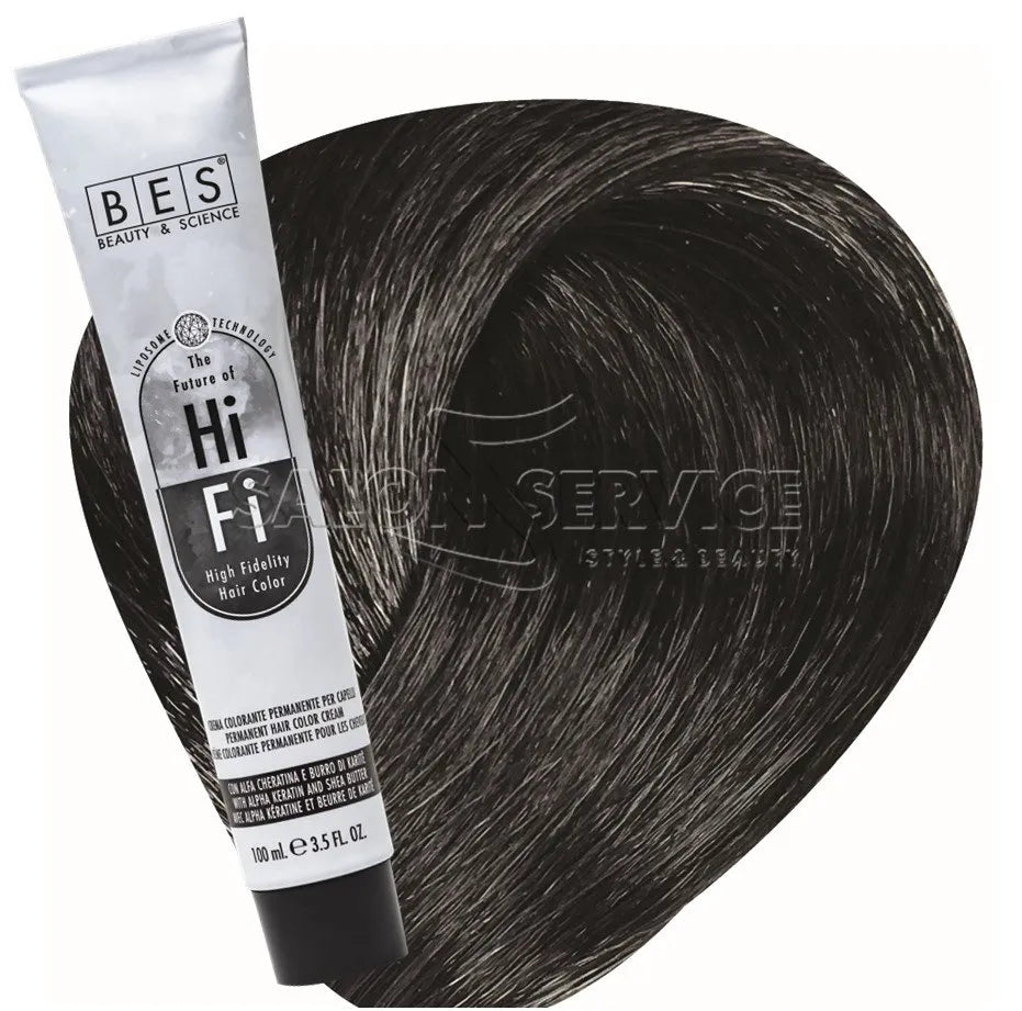 Bes Hi-Fi Hair Color Liposomi vegetali 6.11 BIONDO SCURO CENERE INTENSO - Tinta per capelli - 100ml
