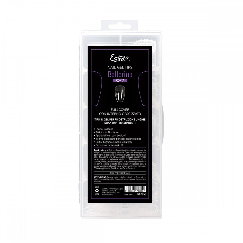 Ballerina corta Nail Gel Tips Estrosa - 12 misure 240 pz
