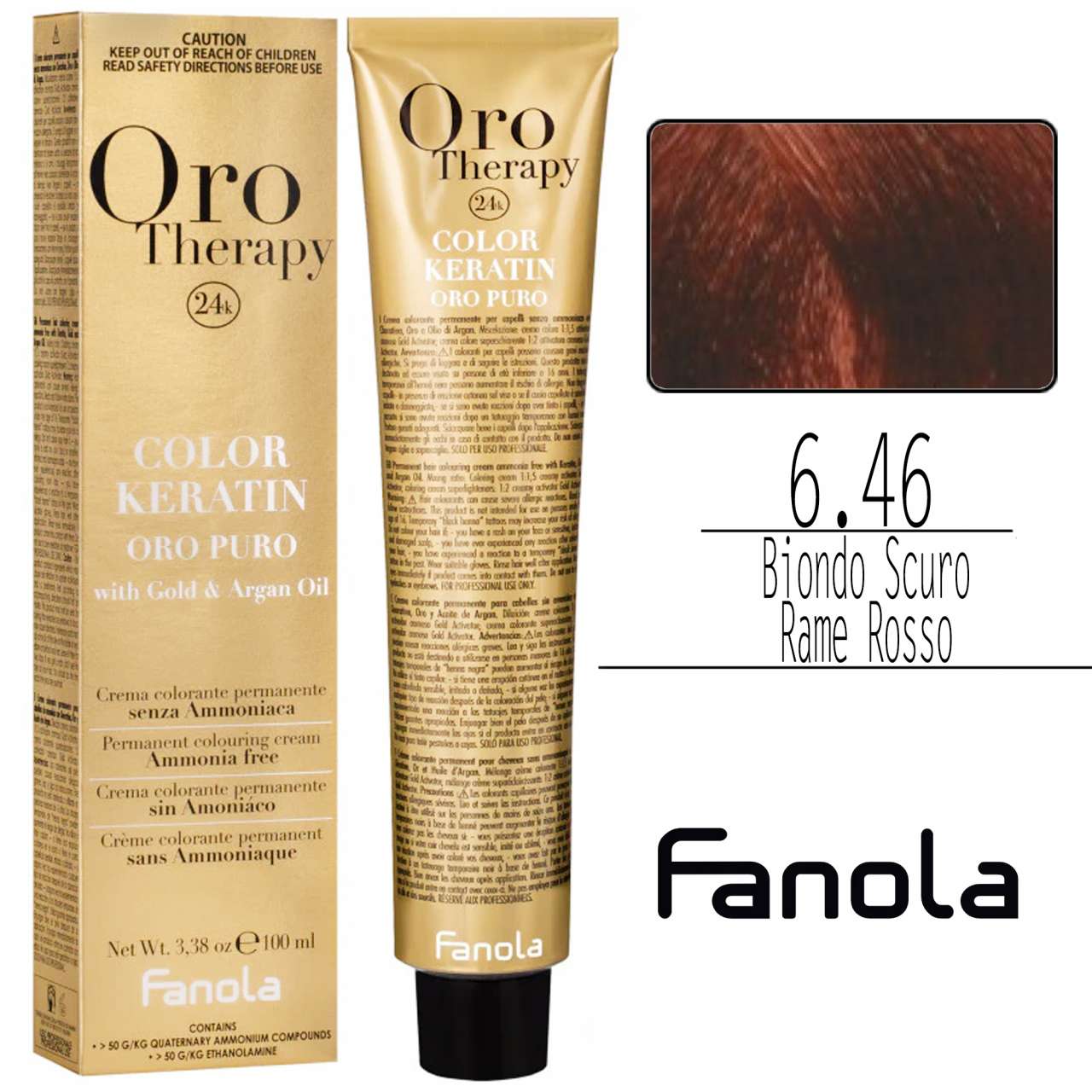ORO THERAPY - 6.46 - BIONDO SCURO RAME ROSSO