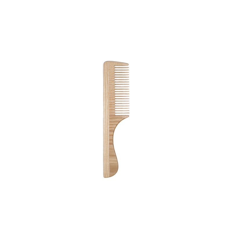 Tek - Pettine a Denti Fitti con Manico in Legno