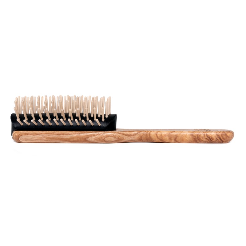 Tek - Spazzola Semicircolare in Legno con Denti Corti