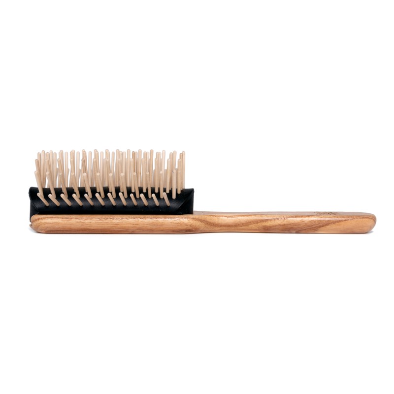 Tek - Spazzola Semicircolare in Legno con Denti Lunghi
