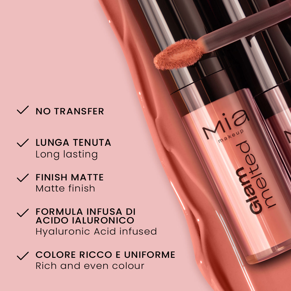 MIA - GLAM MELTED Liquid Lipstick - ROSSETTO LIQUIDO OPACO A LUNGA DURATA