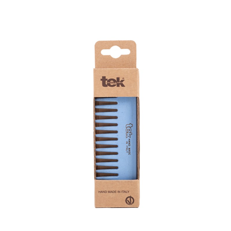 Tek - Pettine Piccolo a Denti Radi Azzurro