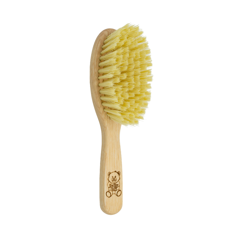 Tek - Spazzola per Capelli in Legno con Setole in Nylon | Da 0 a 2 anni – Ideale per la Rimozione della Crosta Lattea