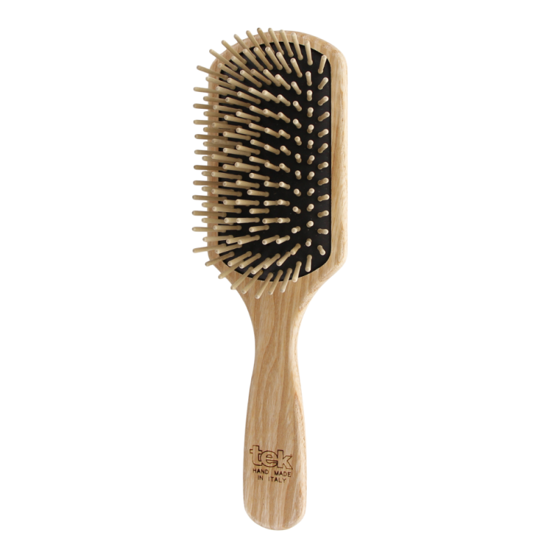 TEK Spazzola Rettangolare Grande dente corto legno frassino