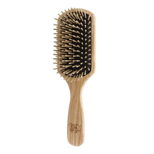 TEK Spazzola Rettangolare Grande dente corto legno frassino