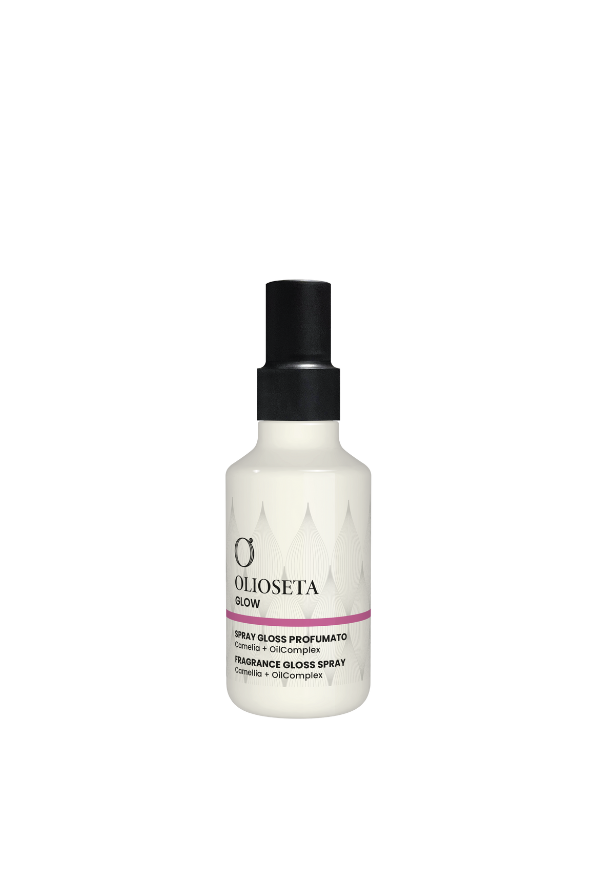 Olioseta Glow Spray Gloss Profumato sfondo bianco